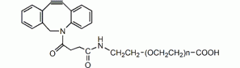 DBCO PEG Acid, DBCO-PEG-COOH           Cat. No. PG2-CADB-2k     2000 Da    25 mg