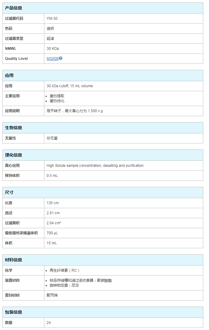 4306-默克密理博30KD离心管