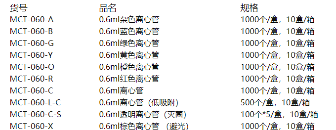 MCT-060-A-Axygen爱思进0.6ml离心管