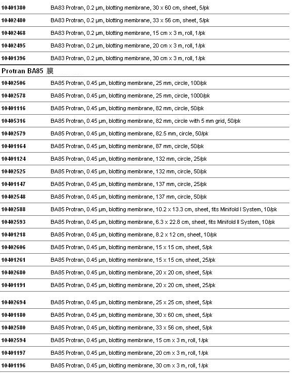 10401196-思拓凡沃特曼硝酸纤维素膜Protran BA85滤膜