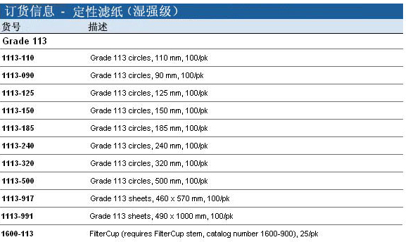 1113-185-沃特曼GR 113定性滤纸30um湿强级滤纸