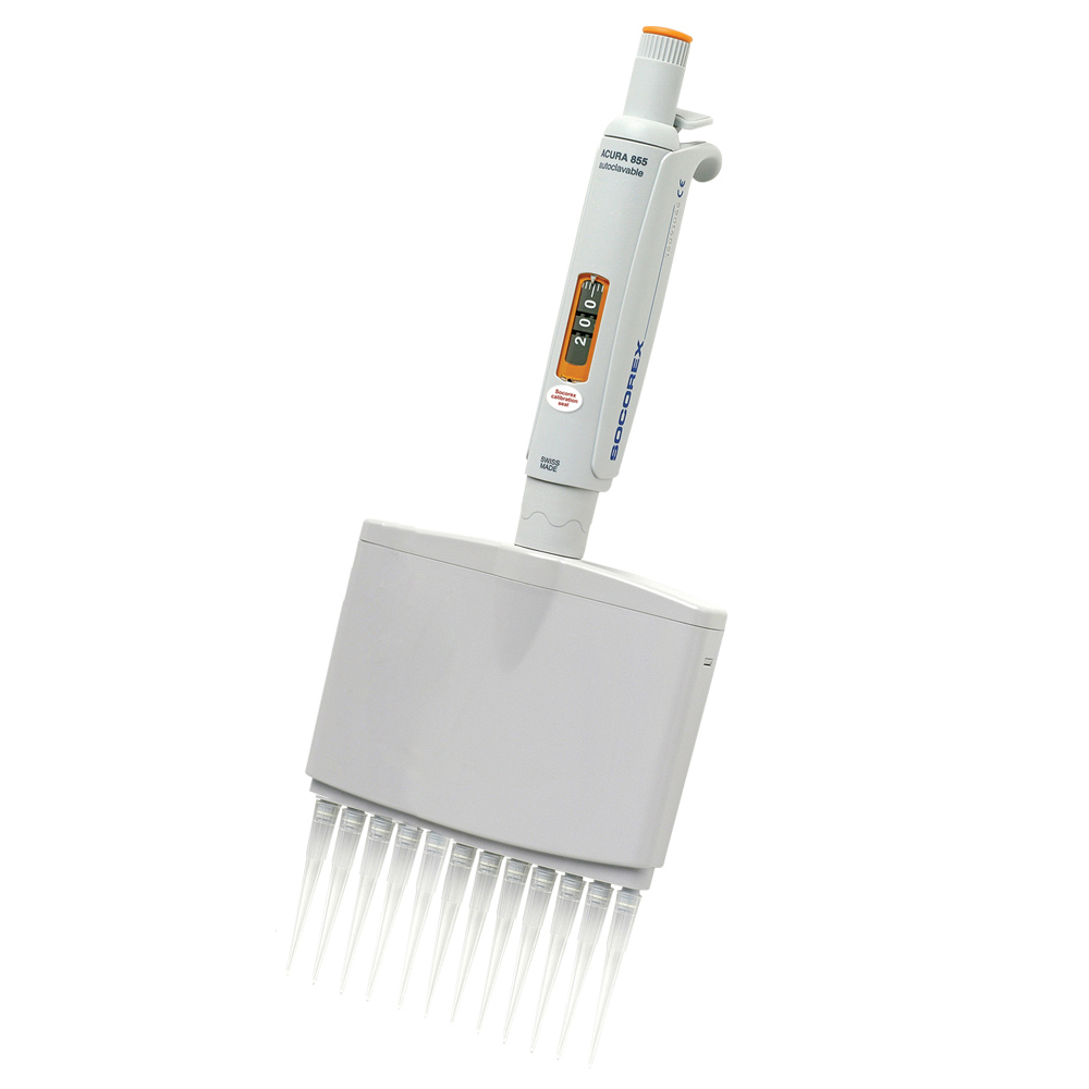 SOCOREX 855多道 微量移液器 0.5-10μL - 多道移液器